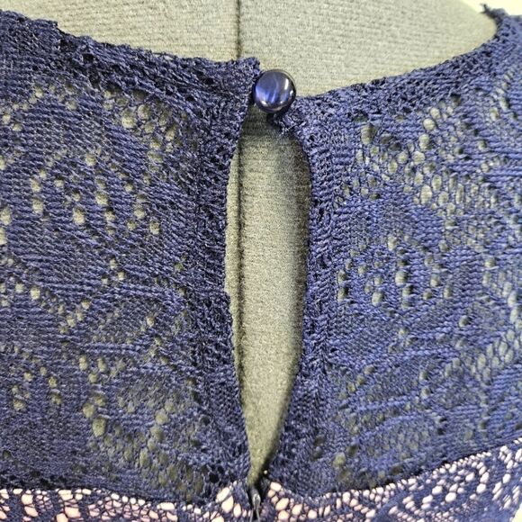 Motherhood Maternity Gender Reveal Lace Overlay Sleeveless Dress Women's Small - Picture 7 of 16